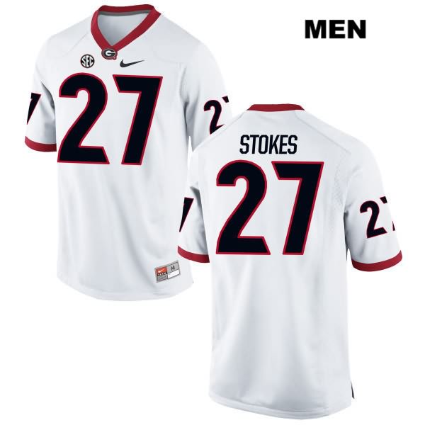 Georgia Bulldogs Men's Eric Stokes #27 NCAA Authentic White Nike Stitched College Football Jersey GLH3756KA